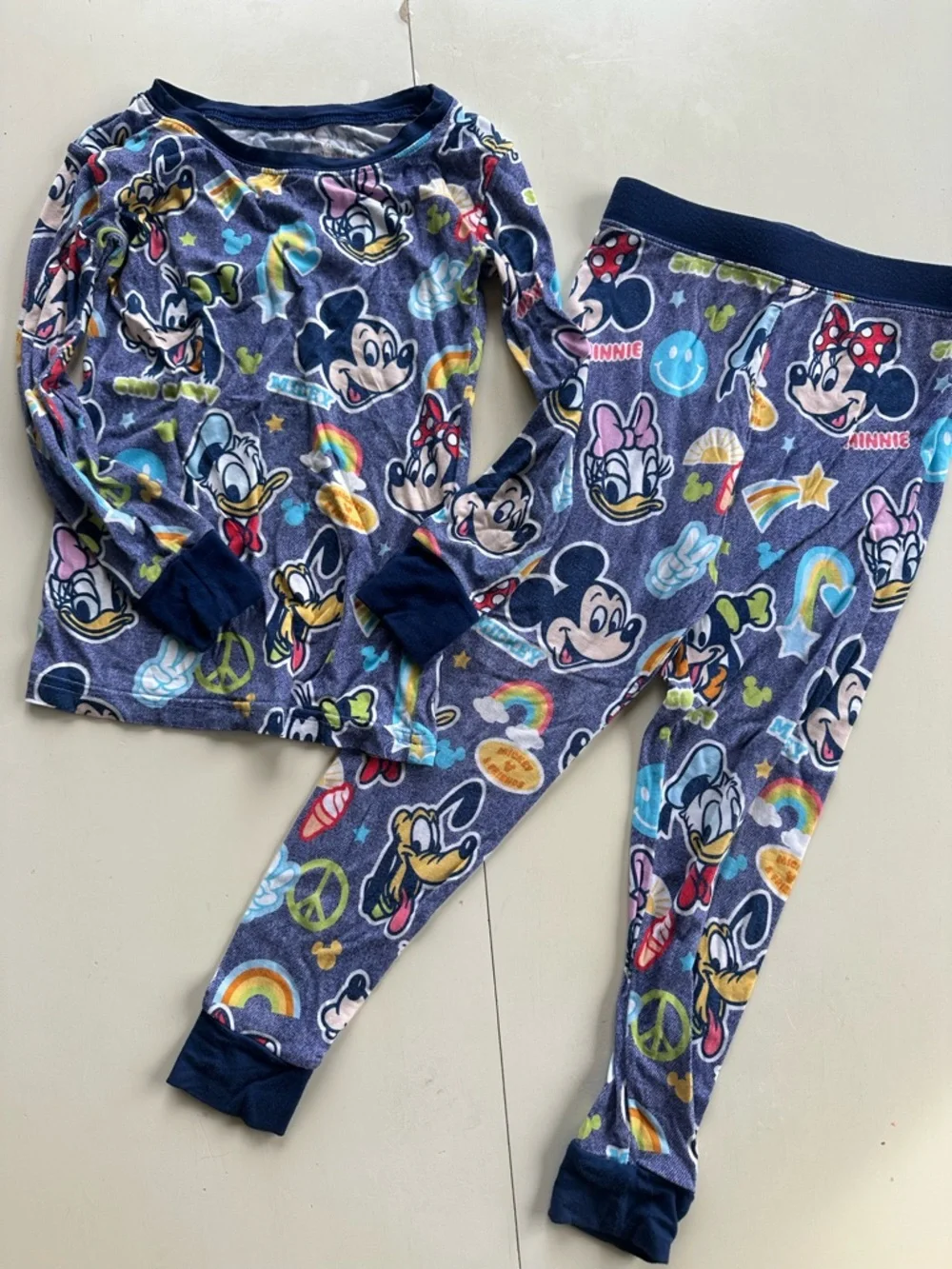 Little Sleepies two piece Disney Mickey pajama set size 3T - Picture 5 of 5